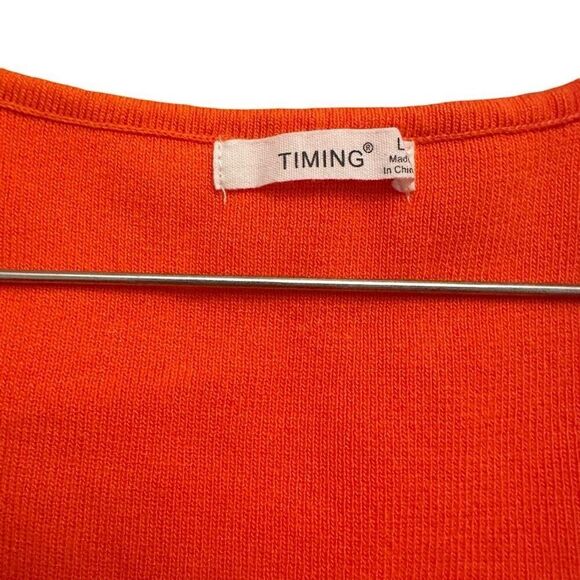 Anthropologie orange sweater tank- size L - Picture 2 of 7